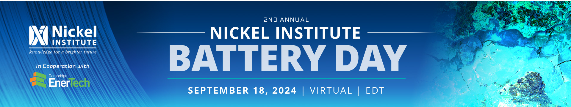 Nickel Institute Battery Day 2024 Hero Banner